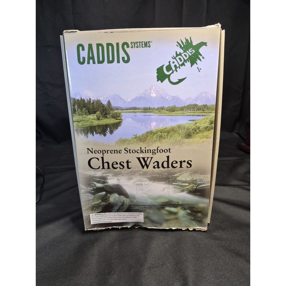 Caddis Chest Waders Size Medium Green CA5901W Neoprene Stockingfoot & Brown New